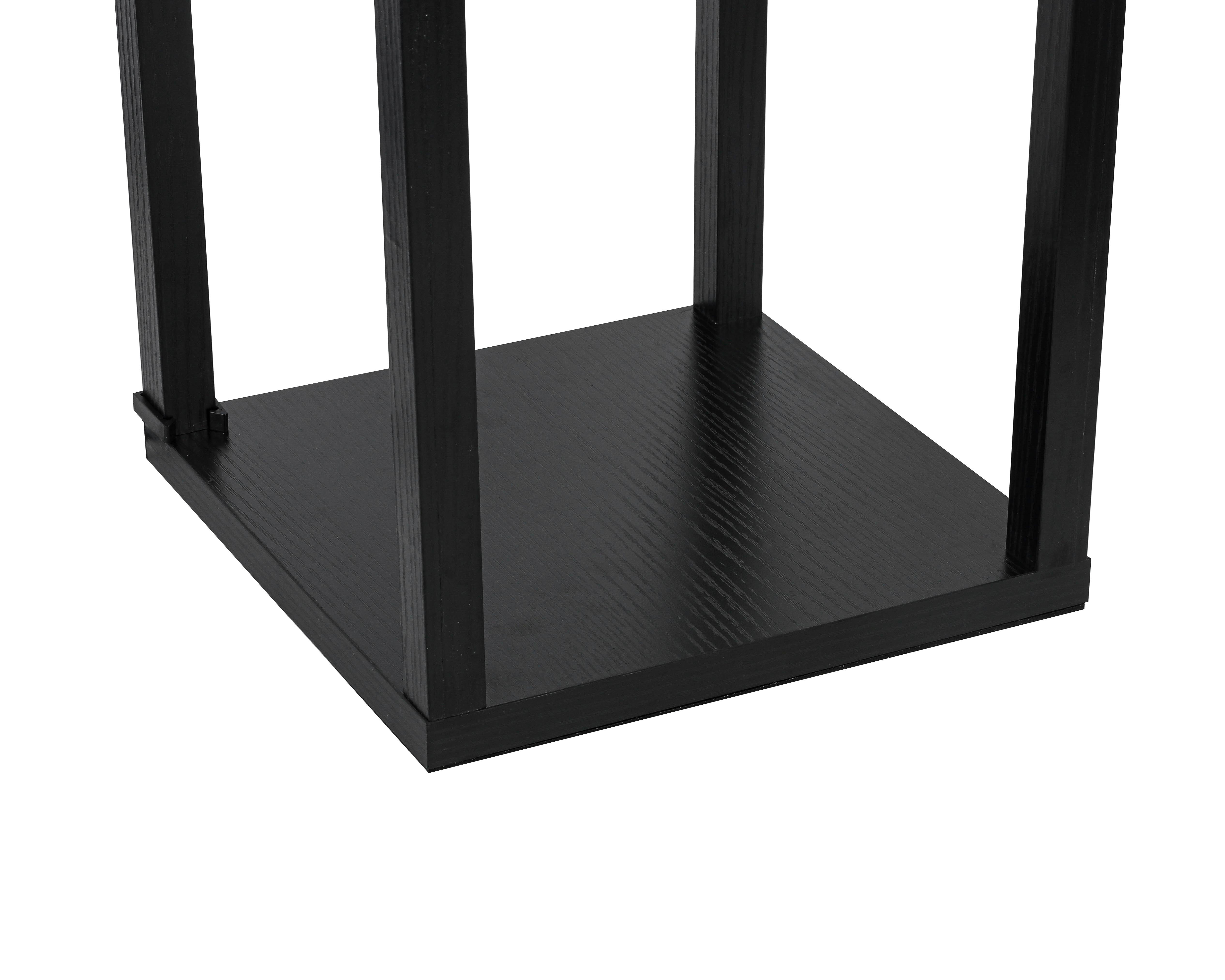 GOLVLAMPA SVEN - vit/svart, Basics, metall/trämaterial (26/160/26cm)