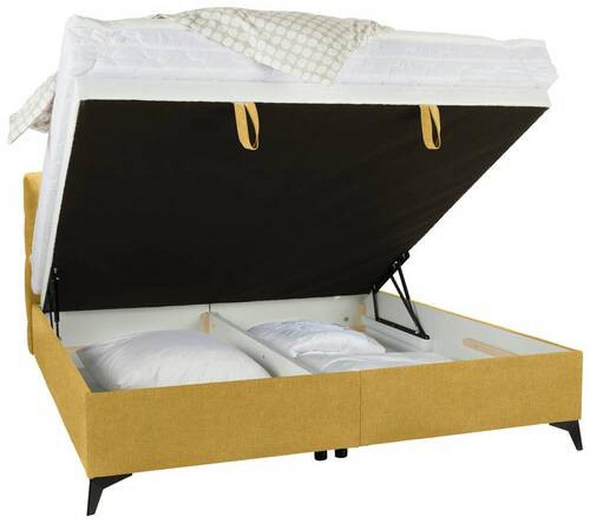 Box Krevet Magic - žuta/crna, Konvencionalno, drvni materijal/tekstil (160/200cm) - Modern Living