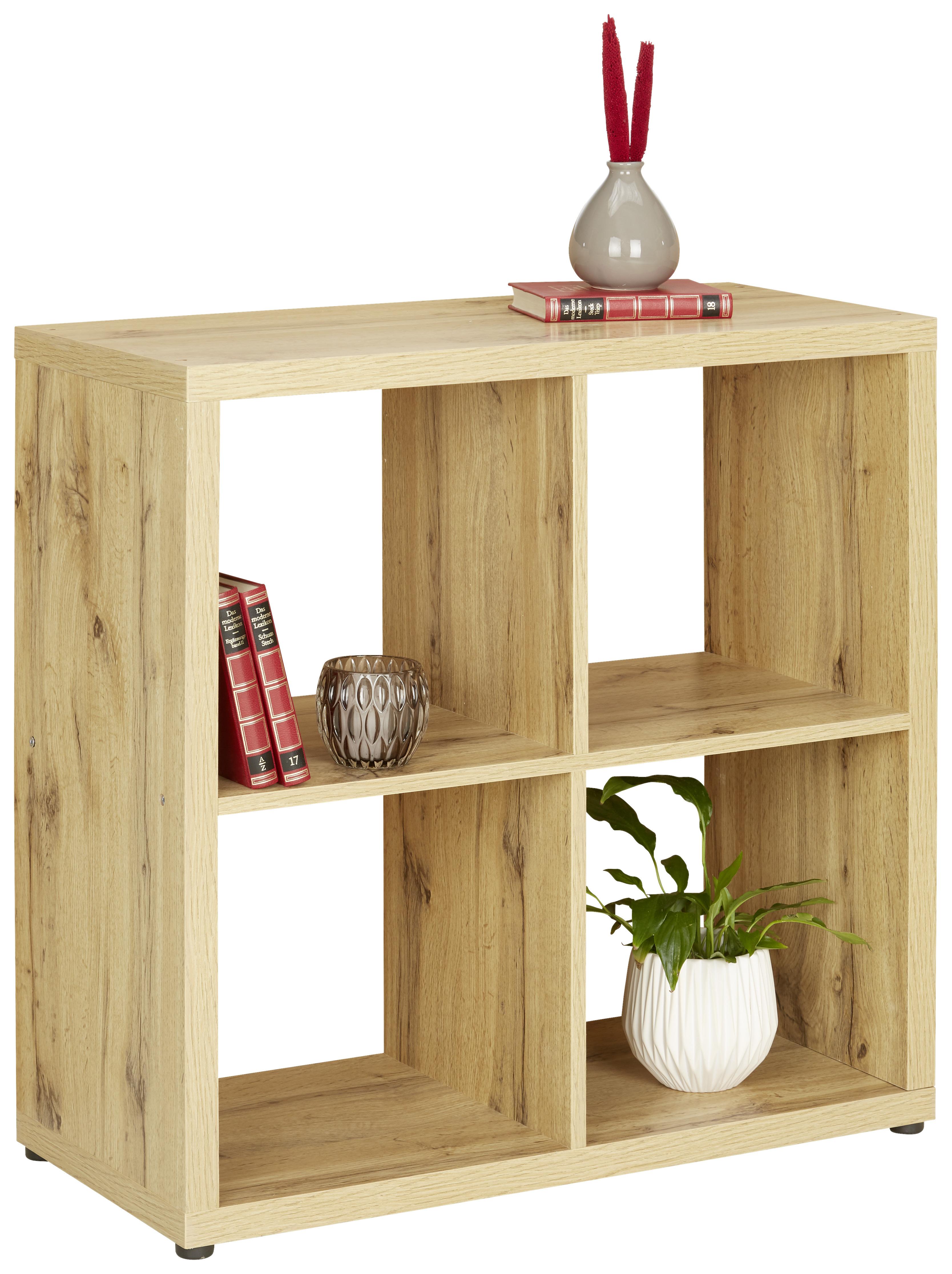 étagère Kalle aus Wotaneiche - couleur de chêne, Modern, matière synthétique/matériau de bois (76/76/34cm) - Mömax