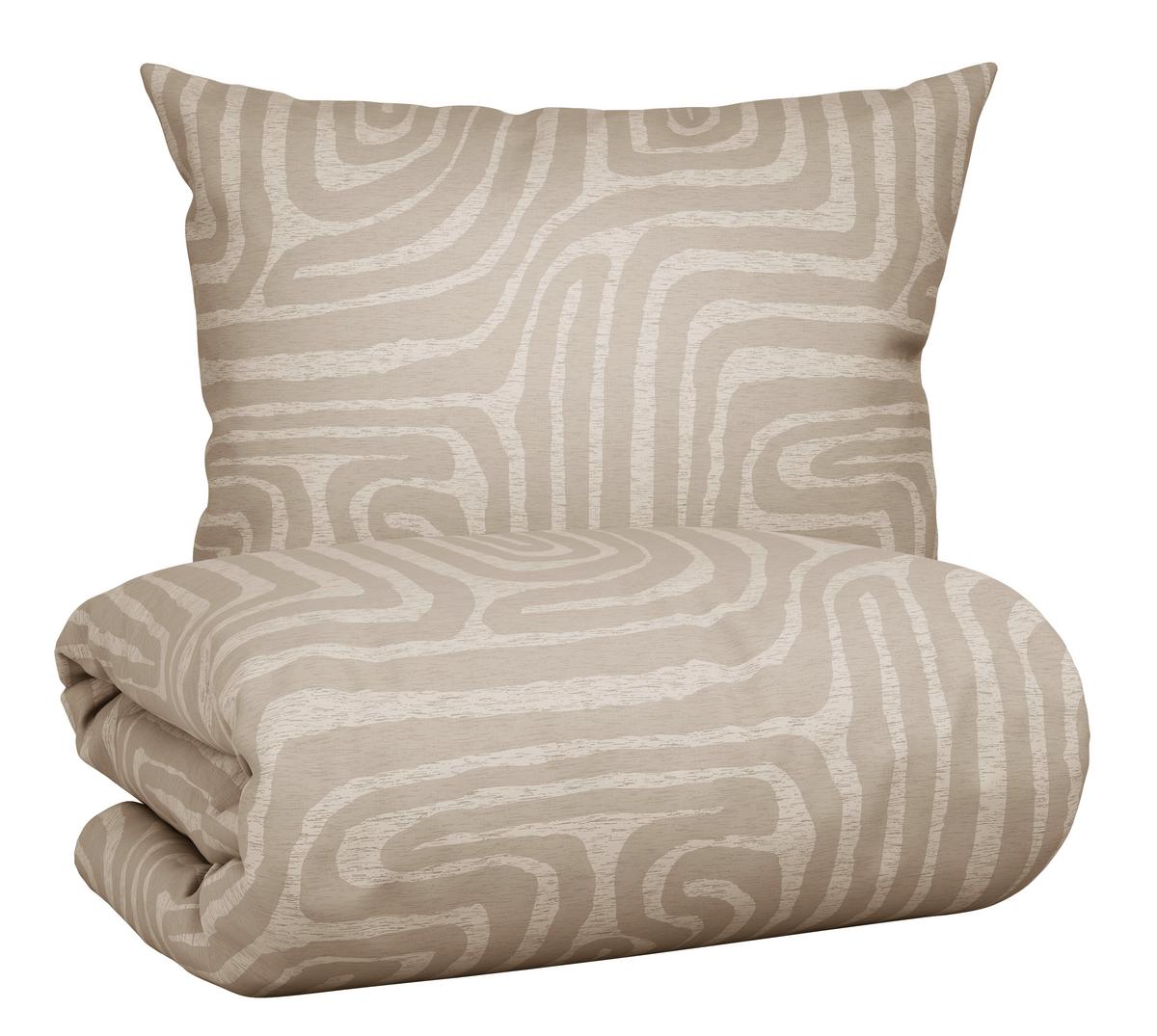 Ágyneműhuzat-garnitúra Liam - bézs, Modern, textil (140/200cm) - Modern Living