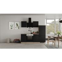 Kuhinjski Blok Capri, Črna, Hrast - črna/barve hrasta, Moderno, kovina/leseni material (220cm) - FlexWell