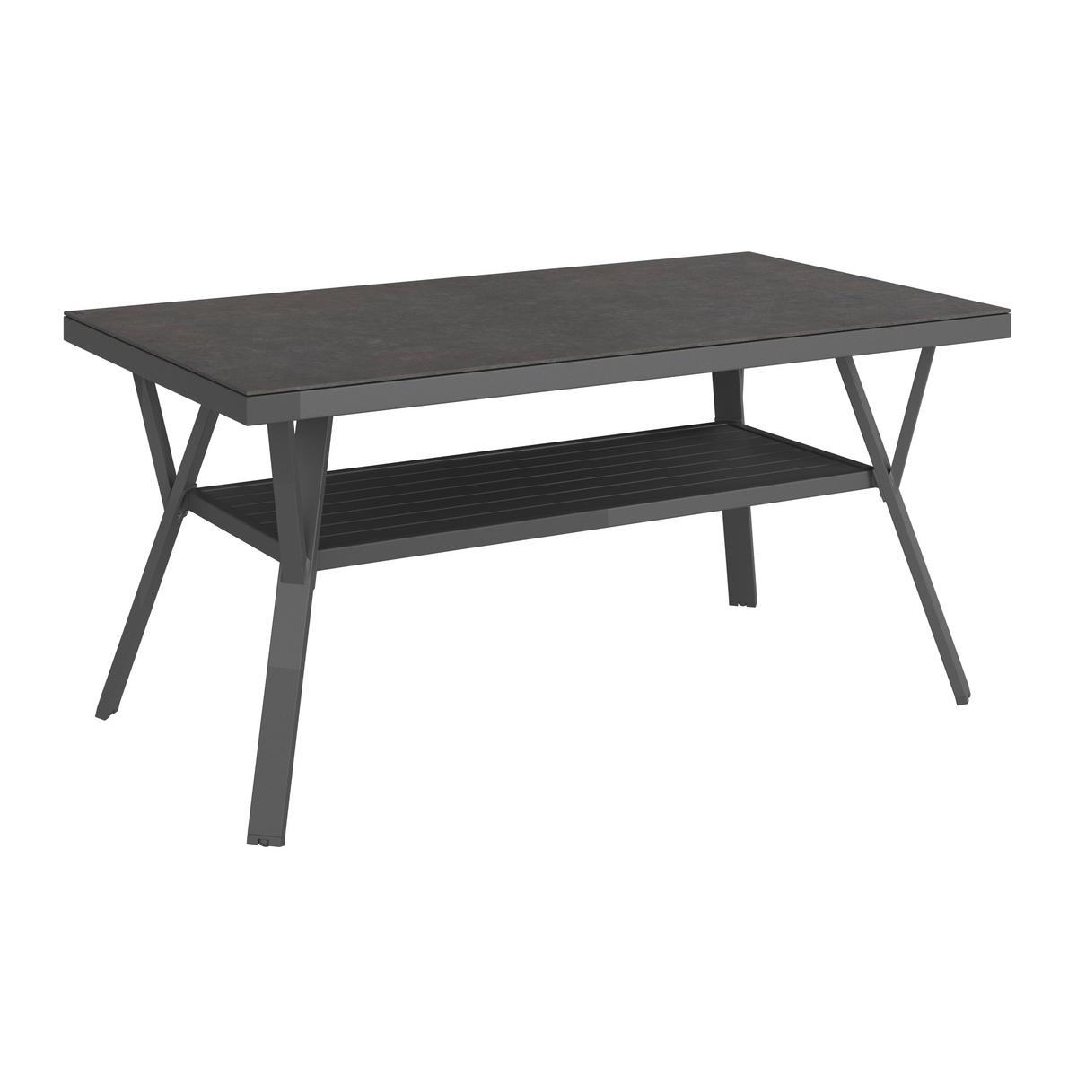 Lounge Garnitura Genua, Črna, Antracit, 4-Delno - črna/antracit, Moderno, kovina/steklo - Beldano