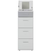 Kommode in Weiss - Weiss/Hellgrau, Holzwerkstoff/Kunststoff (46/121/40cm) - Mömax