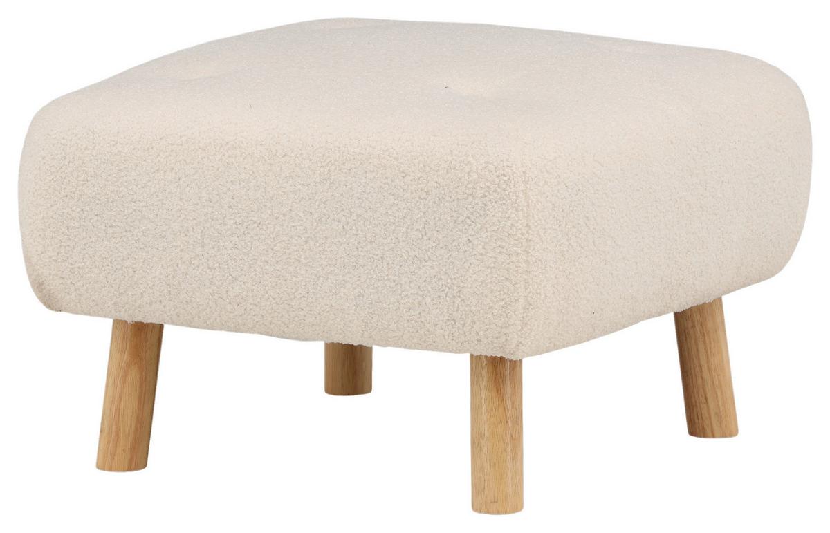 Hocker Salina Weiß SALINA - Weiß, Design, Holz/Kunststoff (60/28/60cm) - Livetastic