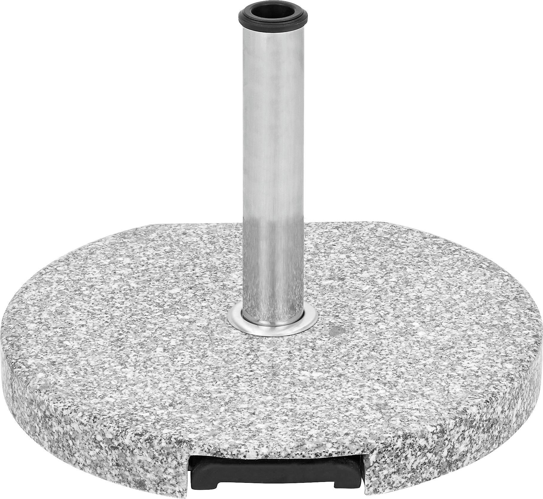 Sonnenschirmständer Lorenz in Hellgrau - Hellgrau/Schwarz, Keramik/Kunststoff (50/6/50cm) - Mömax modern living