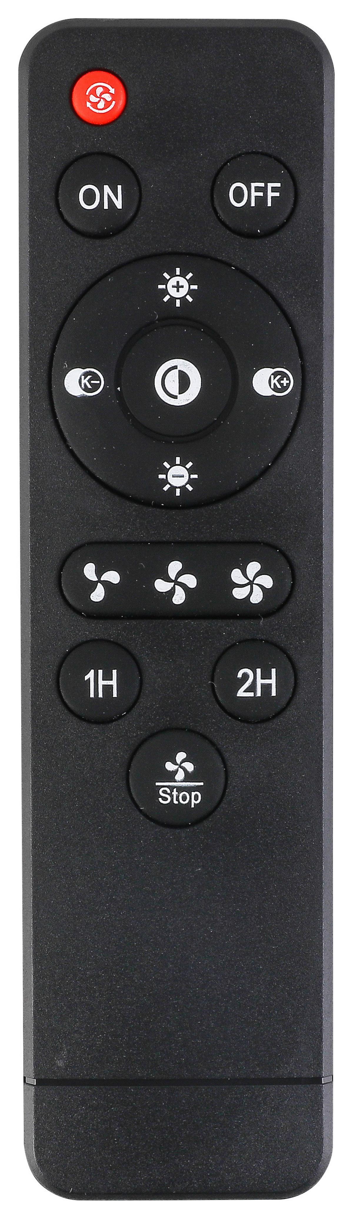 WENTYLATOR SUFITOWY NATAL - przejrzysty/czarny, Modern, tworzywo sztuczne/metal (58/18,5cm) - Bessagi Home