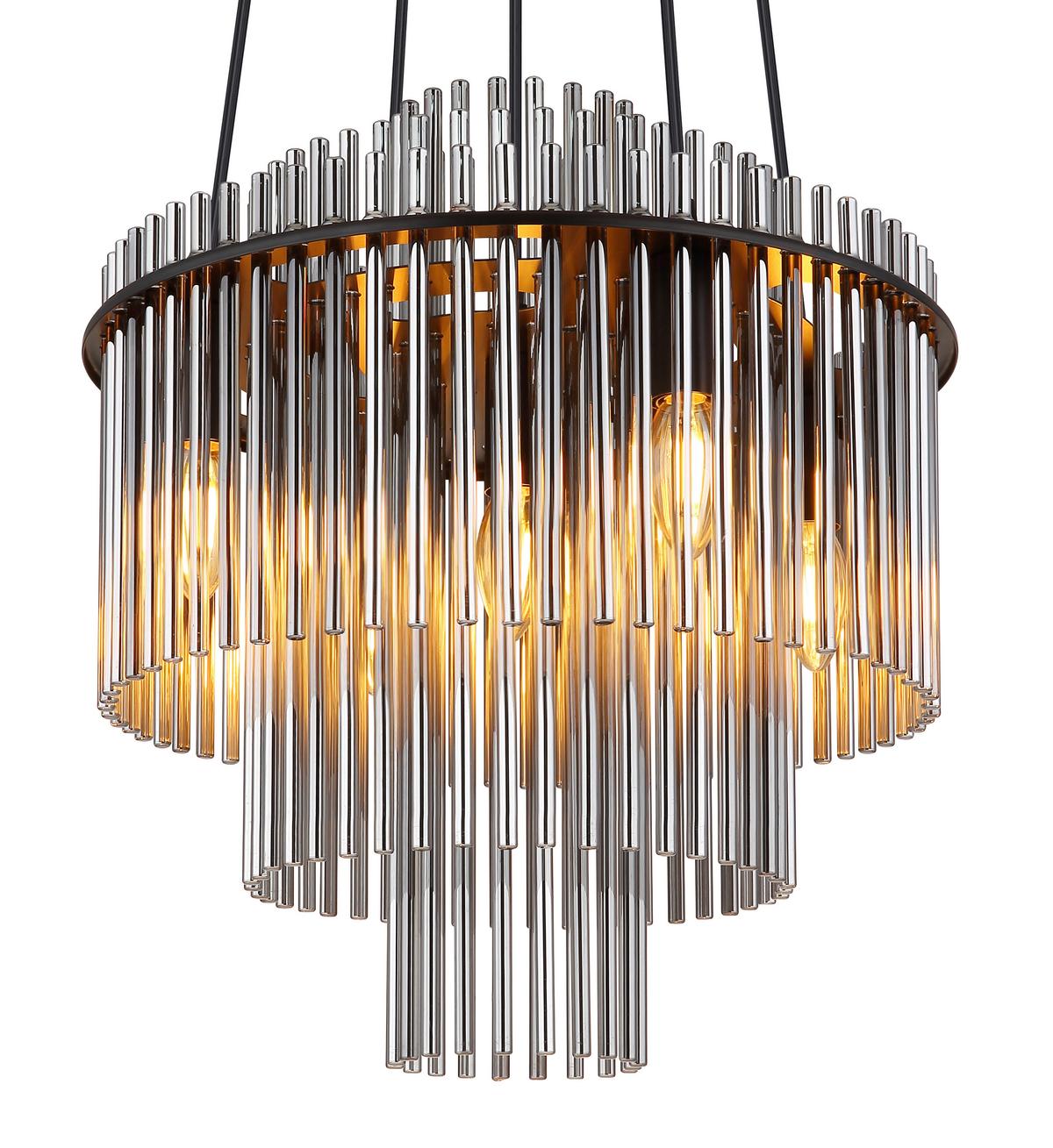 Lampă suspendată Gorley - negru/gri, Basics, plastic/sticlă (40/120cm) - Globo