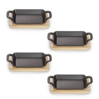 Set Posod Echtwerk, Vklj. Deska, 4 Kos - črna, Basics, kovina (17/10/2,5cm) - Echtwerk