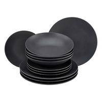 Jedilni Servis Soft Touch Black, 12-Delni - črna, Moderno, keramika - Creatable