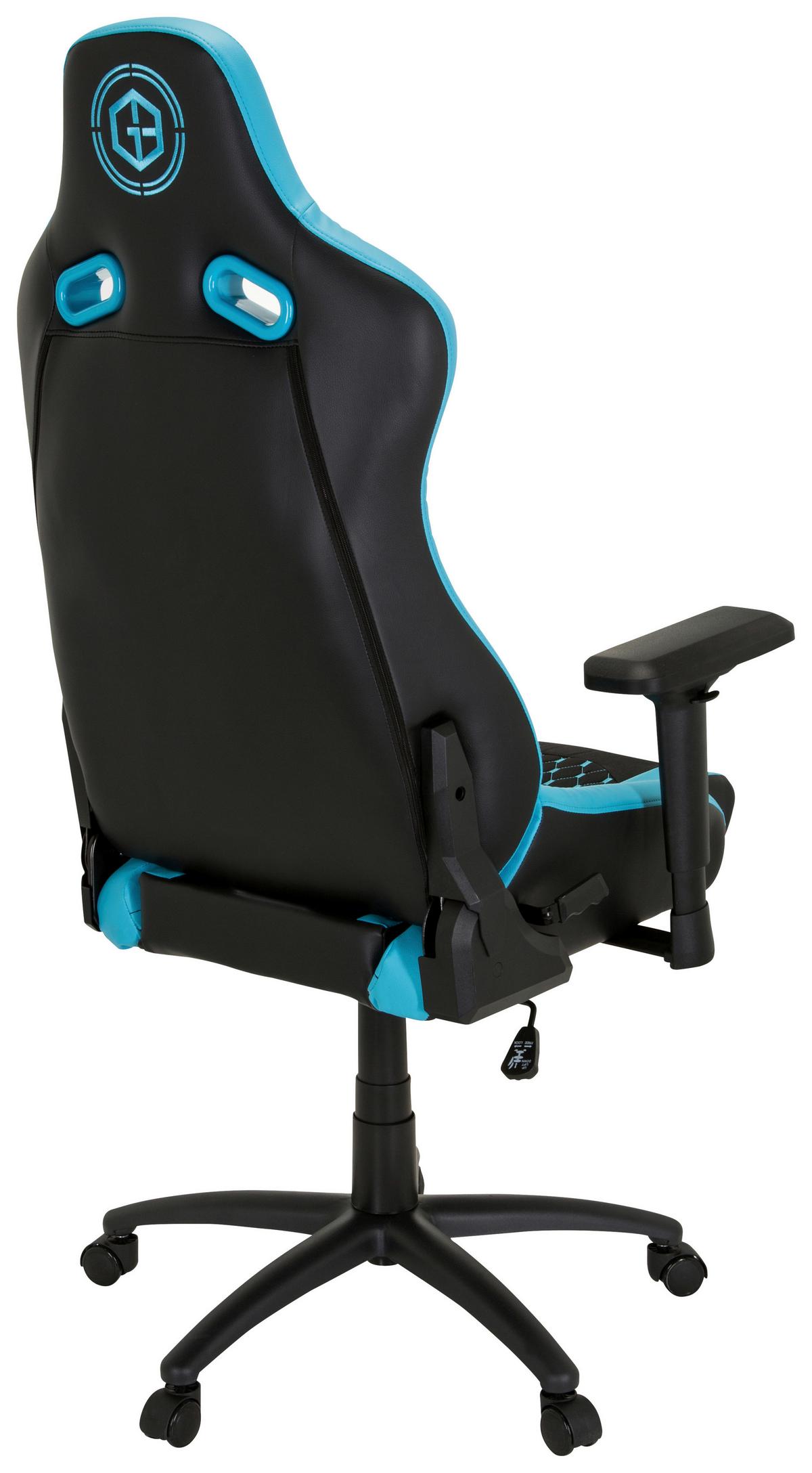 Gaming Stol Gamebreaker Sx 04, Črna, Turkizna - turkizna/črna, Moderno, kovina/umetna masa (74/137/66cm) - MID.YOU