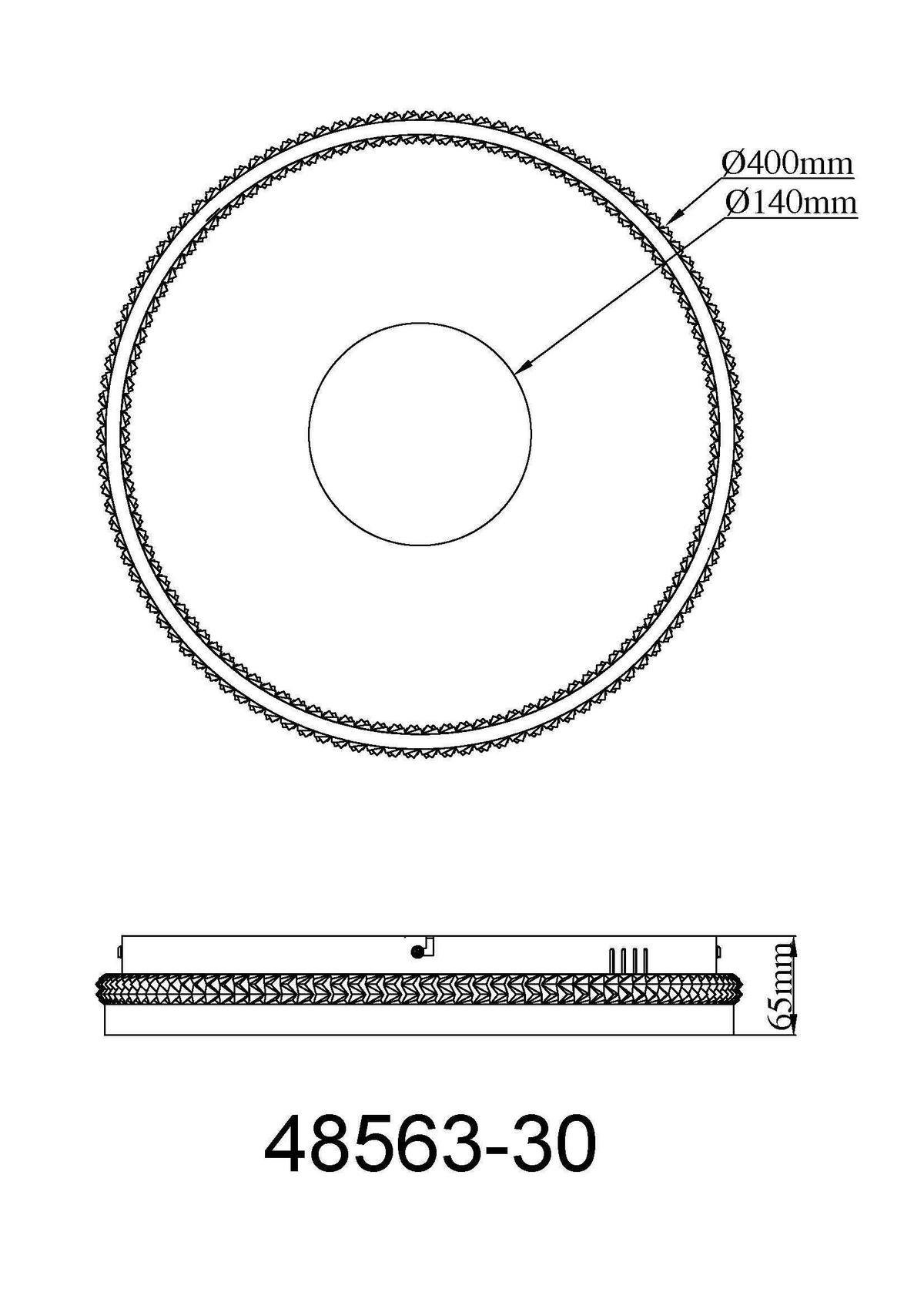Led Stropna Svjetiljka Shirley - prozirno/crna, Design, metal/plastika (41/6.5cm) - Globo