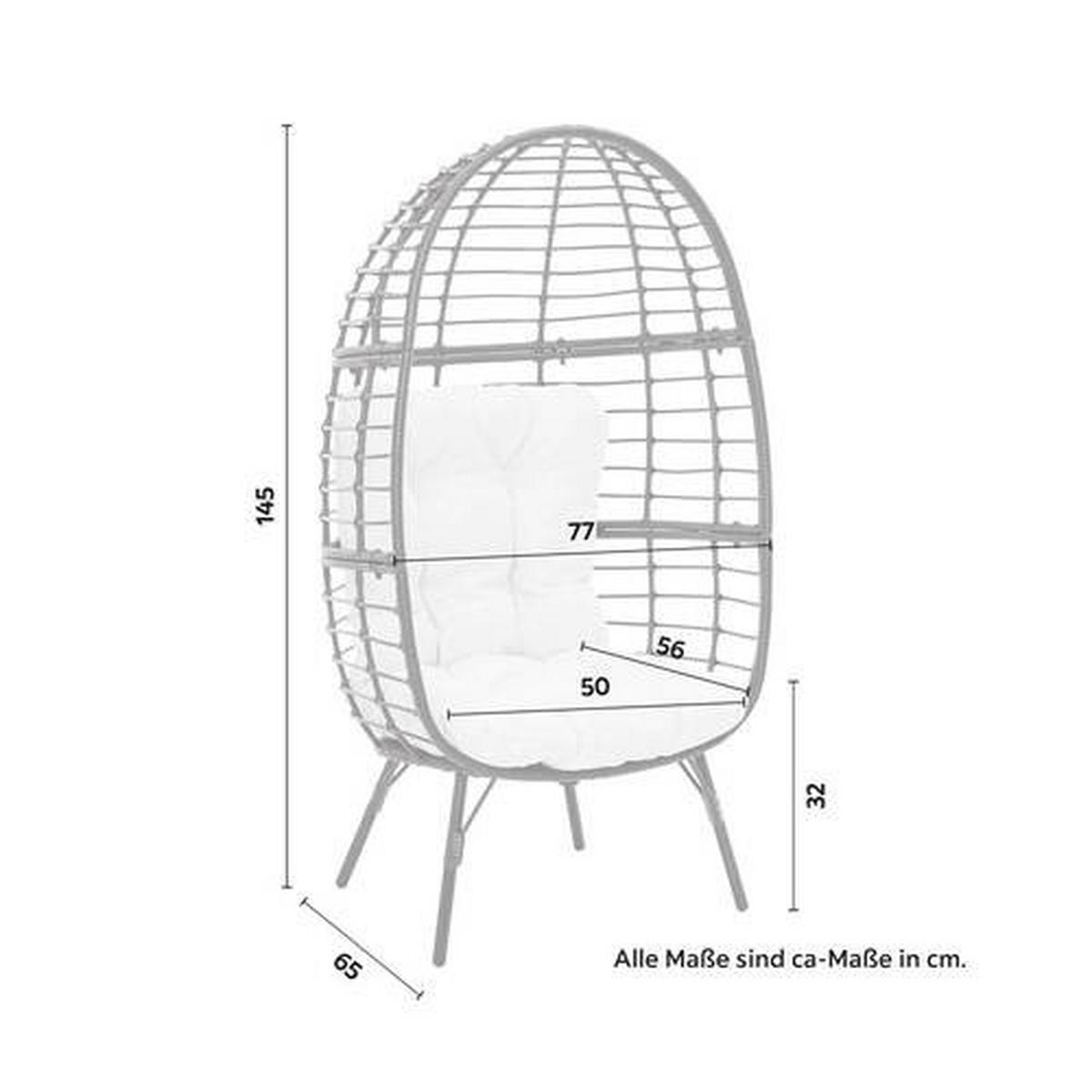 Scaun Nara - alb/negru, Modern, plastic/metal (77/145/65cm) - Mömax