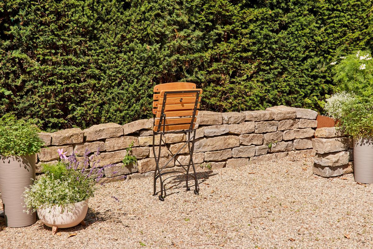 Gartenklappstuhl N05789 Robinienfarben - Robinienfarben/Schwarz, KONVENTIONELL, Holz/Metall (60/87/57cm) - Siena Garden