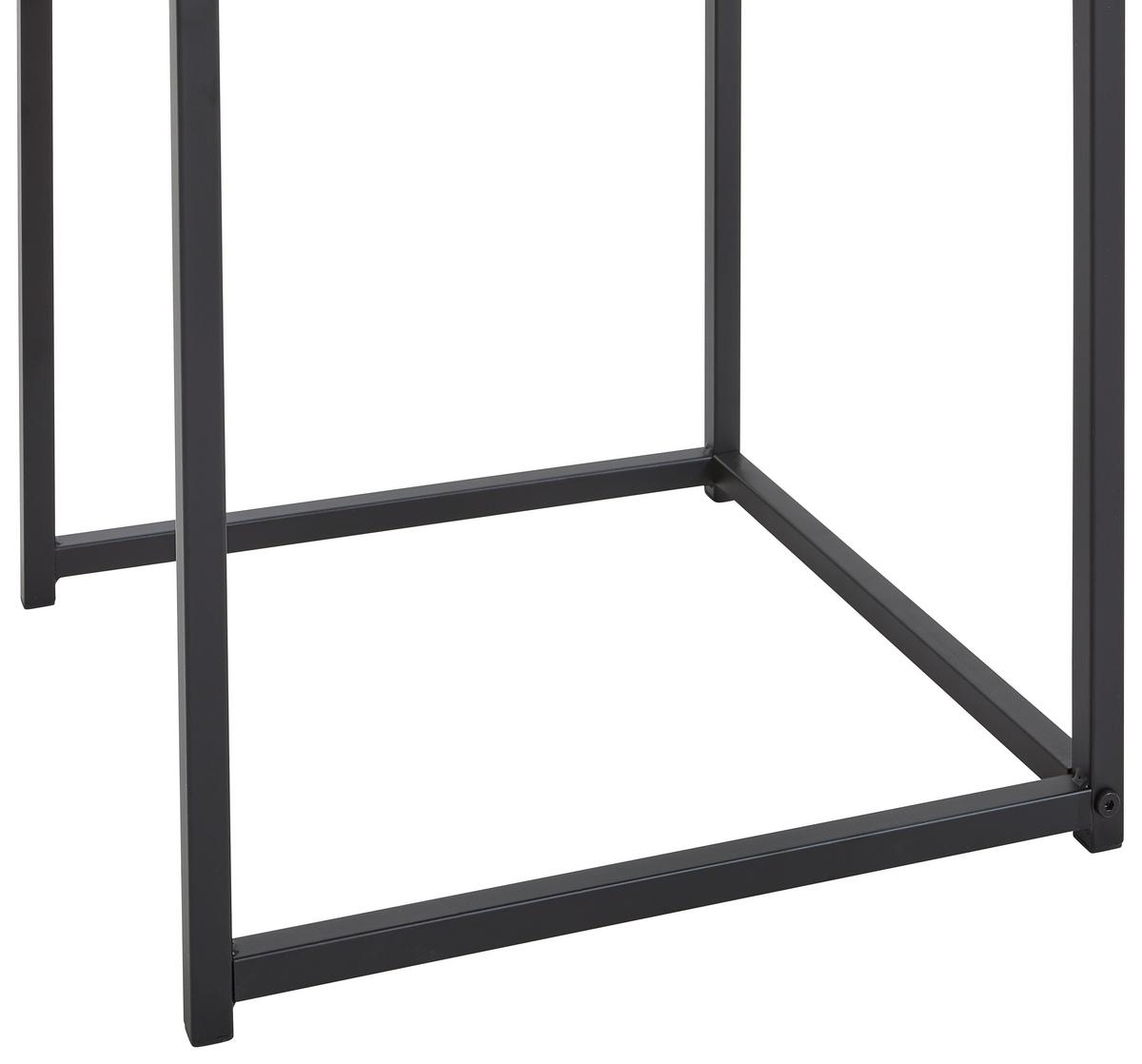 STOLIK KAWOWY LIKASI - kolor naturalny/czarny, Modern, materiał drewnopochodny/metal (45/45/55cm) - PBJ