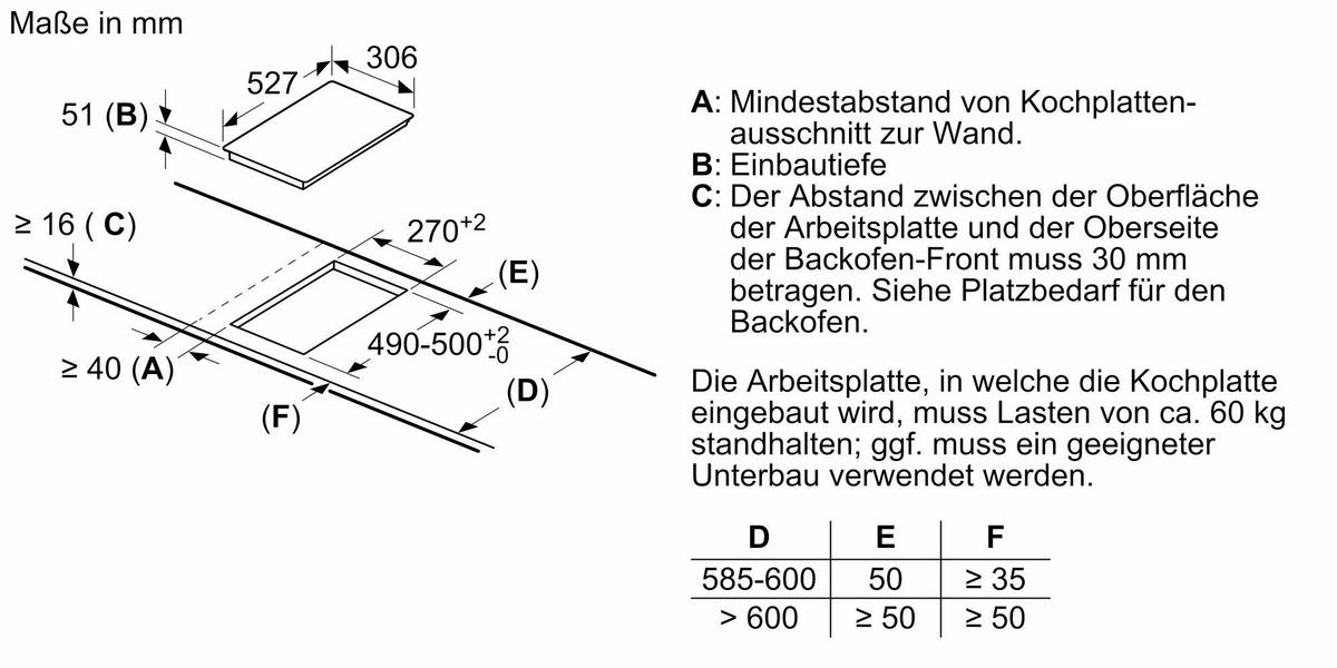Induktionskochfeld Bosch PIB375FB1E - Schwarz, Glas (30,6/5,1/52,7cm) - Bosch