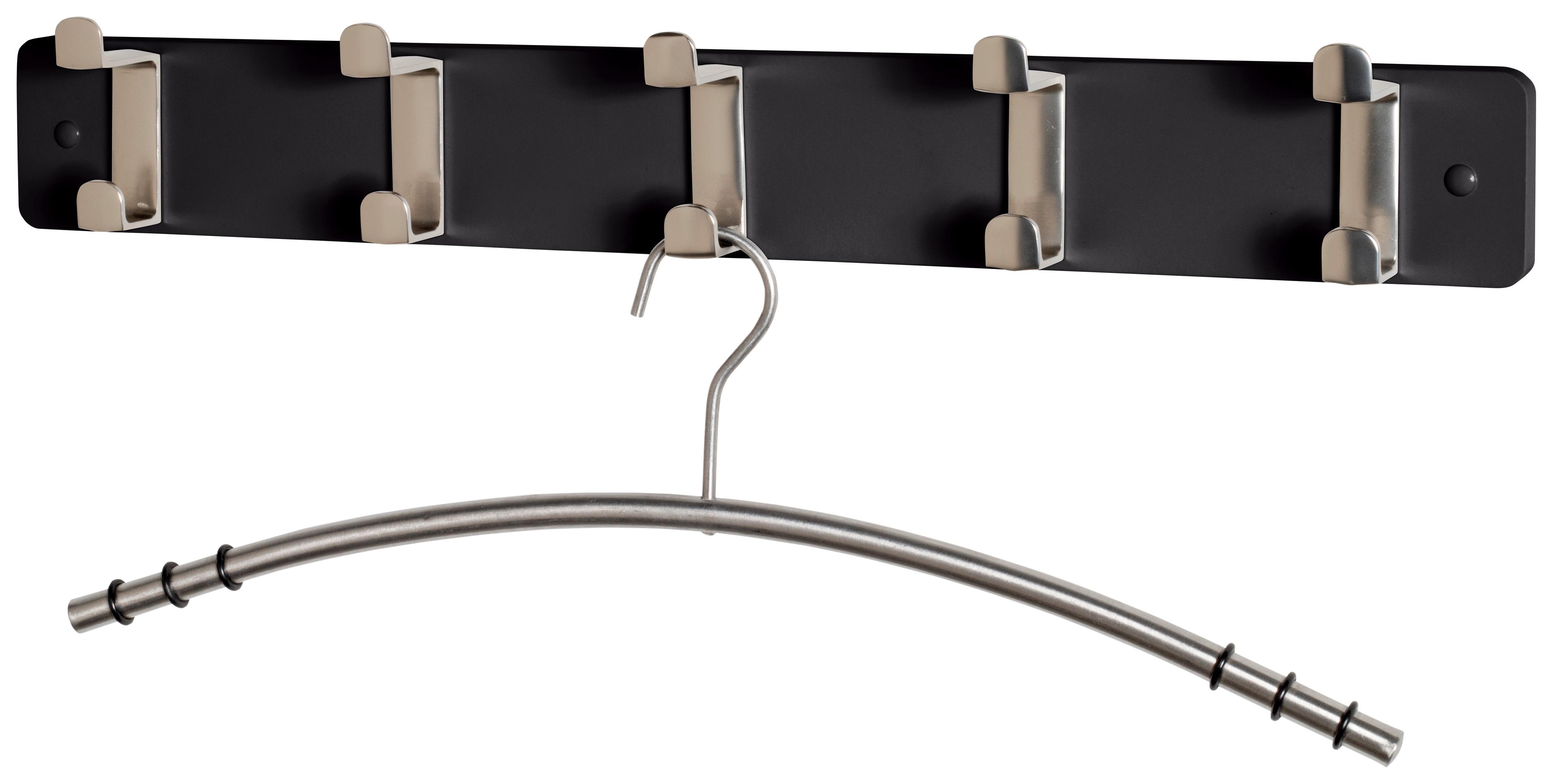 Zidna Vješalica Köln - boje oplemenjenog čelika/crna, Moderno, drvni materijal/metal (55/7/6cm) - Modern Living