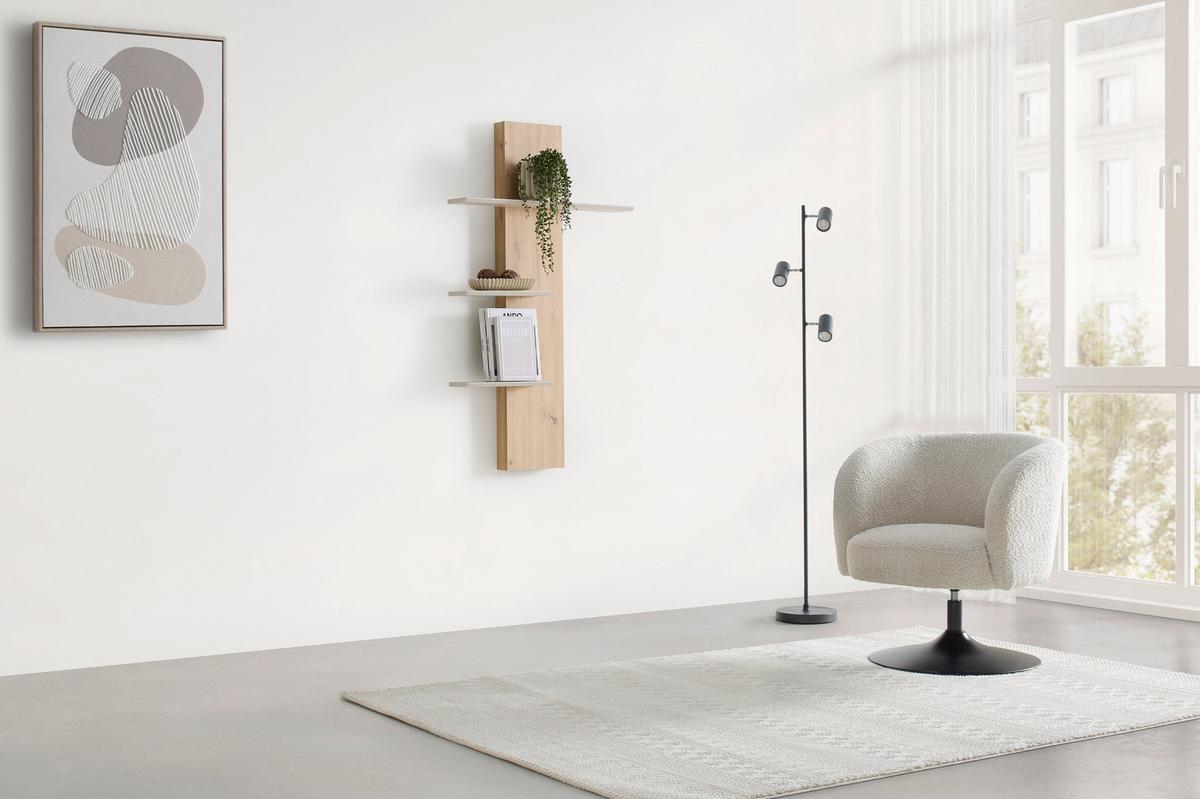 Wandpaneel Jake Eiche Artisan/Kaschmir - Kaschmir/Eiche Artisan, MODERN, Holzwerkstoff (76/127,5/18,6cm) - Mömax