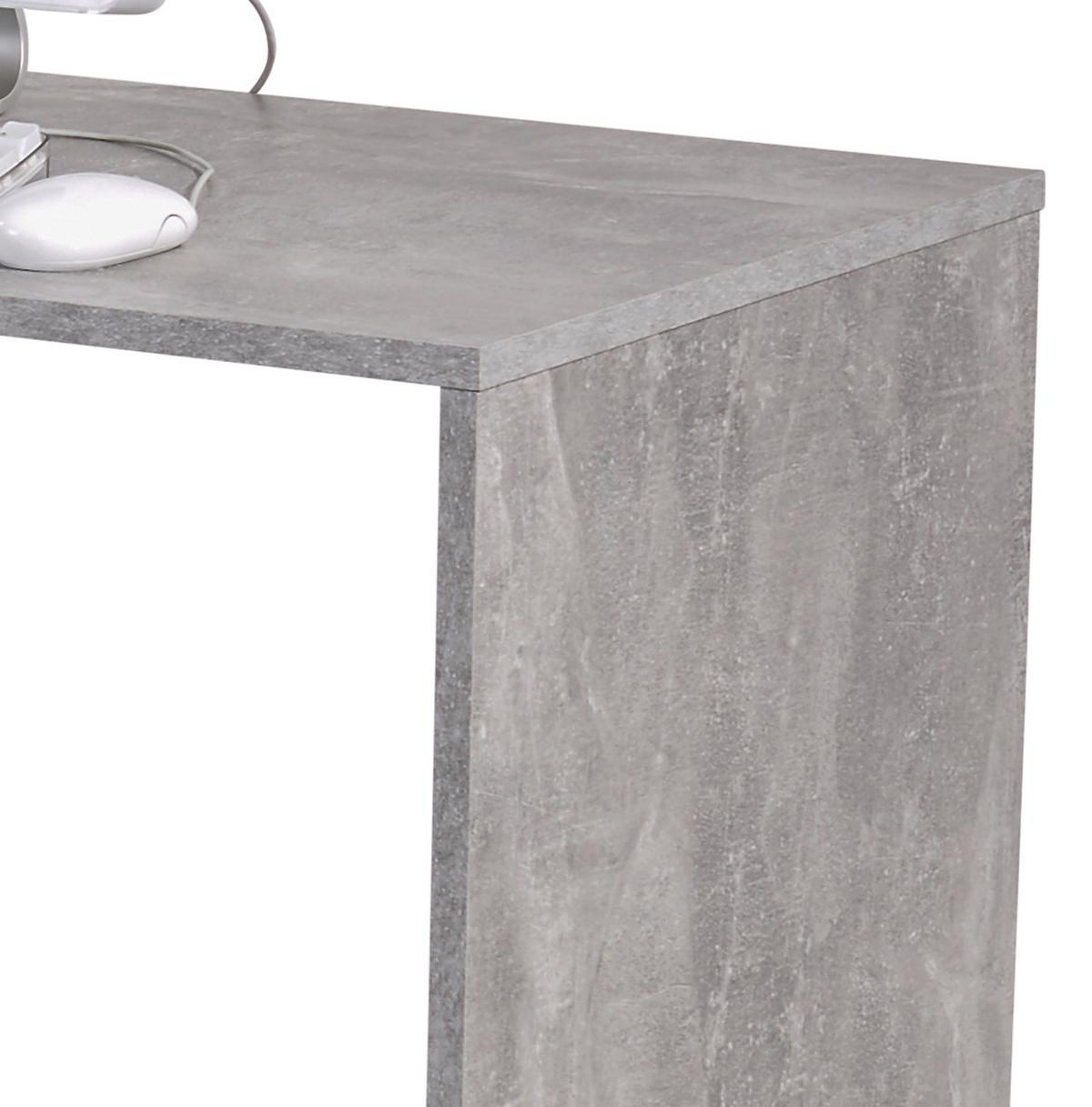 Pisalna Miza Prag 138, Siva - siva/bela, Moderno, umetna masa/leseni material (138/74/120cm) - Mömax