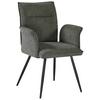 STOL MED ARMSTÖD NOVA - grön/svart, Modern, metall/textil (63/88/63cm) - Mömax