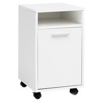 Predalnik Na Kolescih Rollcontainer - srebrne barve/bela, Konvencionalno, kovina/umetna masa (33/60/38cm) - MID.YOU