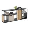 TV-BÄNK PANELO -EXKLUSIV- - svart/naturfärgad, Modern, metall/trämaterial (150/60/35cm) - Mömax