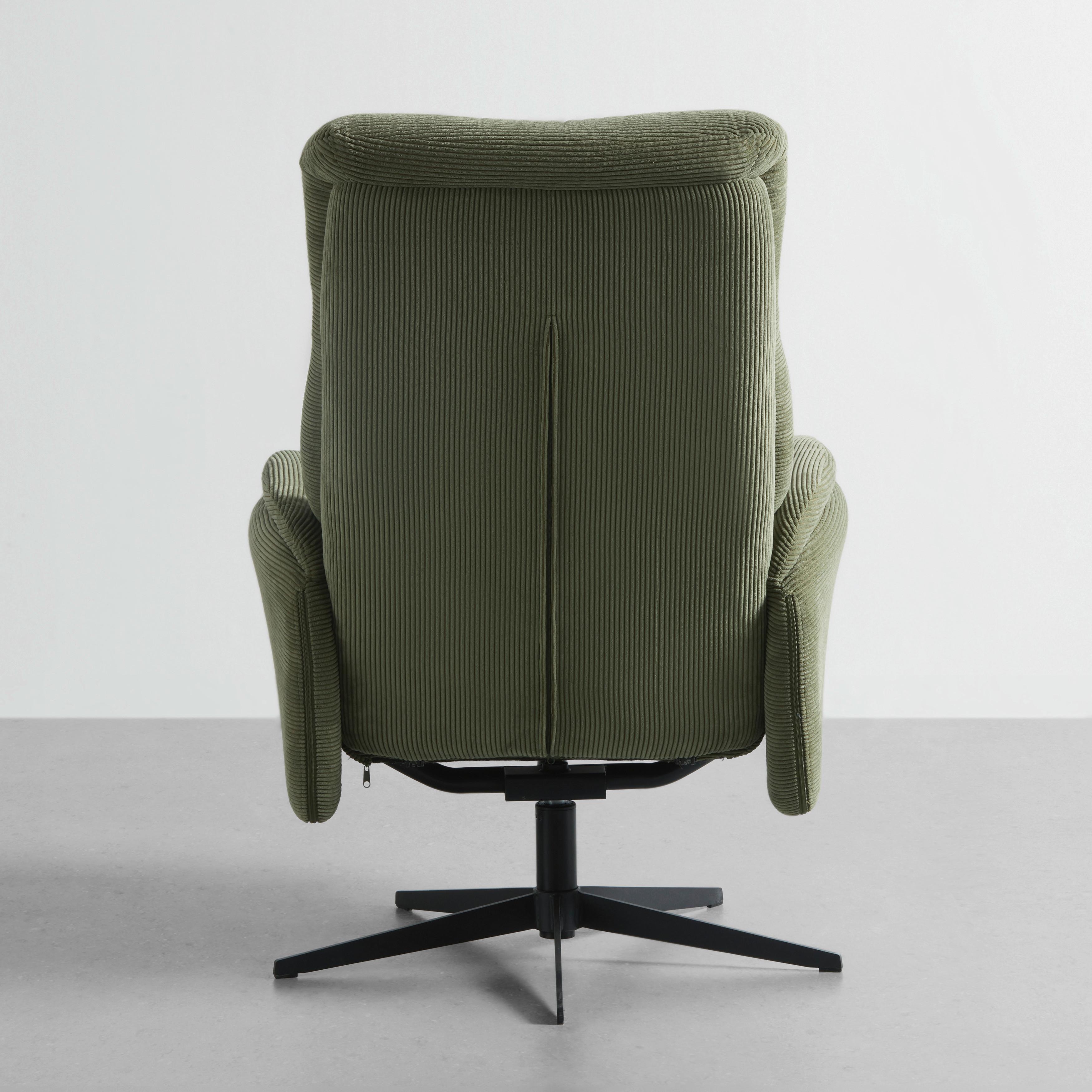RELAXFÅTÖLJ STAR - grön/svart, Modern, metall/textil (72/105-94/91-114cm) - Mömax