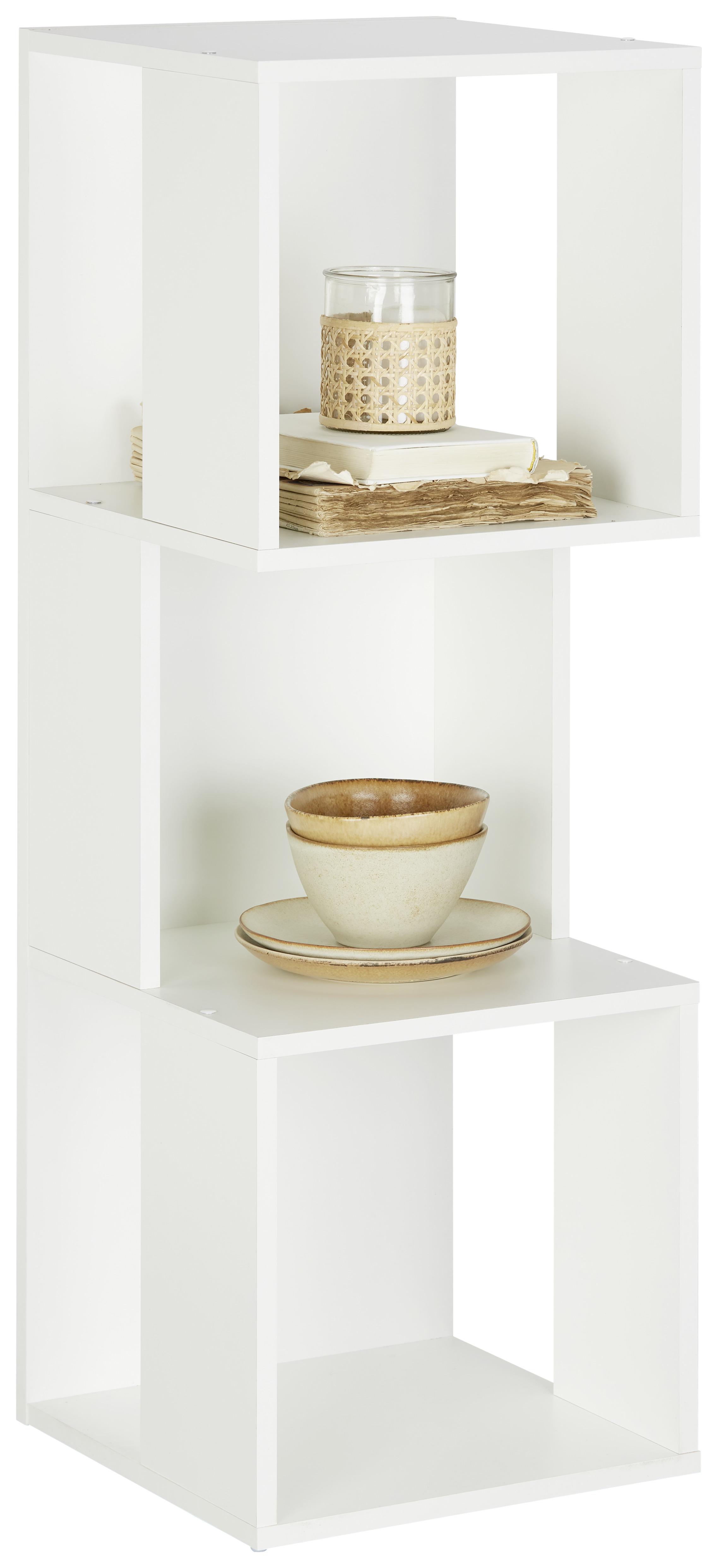 Regal Netto -Exklusiv-, Bela - bela, Moderno, leseni material (37/109/37cm) - Mömax