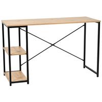 Masă de scris ROBERT - stejar Artisan/negru, Modern, metal/material pe bază de lemn (120/75/46cm) - Modern Living