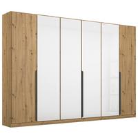 DULAP USI ROTATIVE ARTEMIS - alb/stejar Artisan, Modern, sticlă/material pe bază de lemn (271/210/54cm) - Modern Living