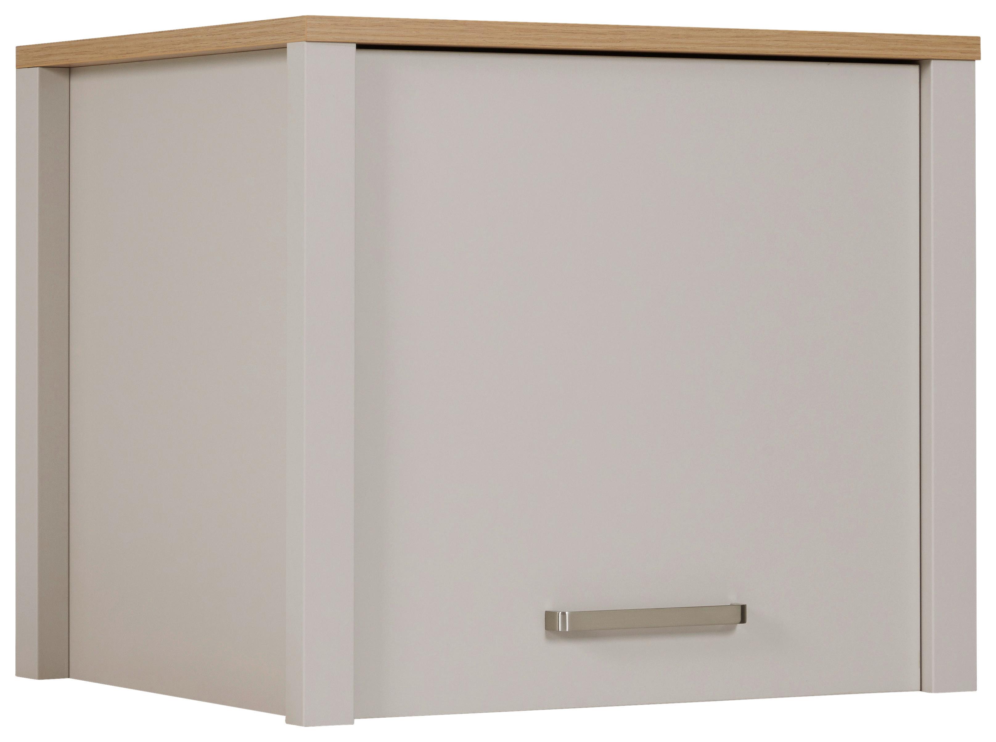 Aufsatzschrank Sardegna Kaschmir/Eiche - Kaschmir/Silberfarben, ROMANTIK / LANDHAUS, Holzwerkstoff/Metall (70/60/60cm) - home24