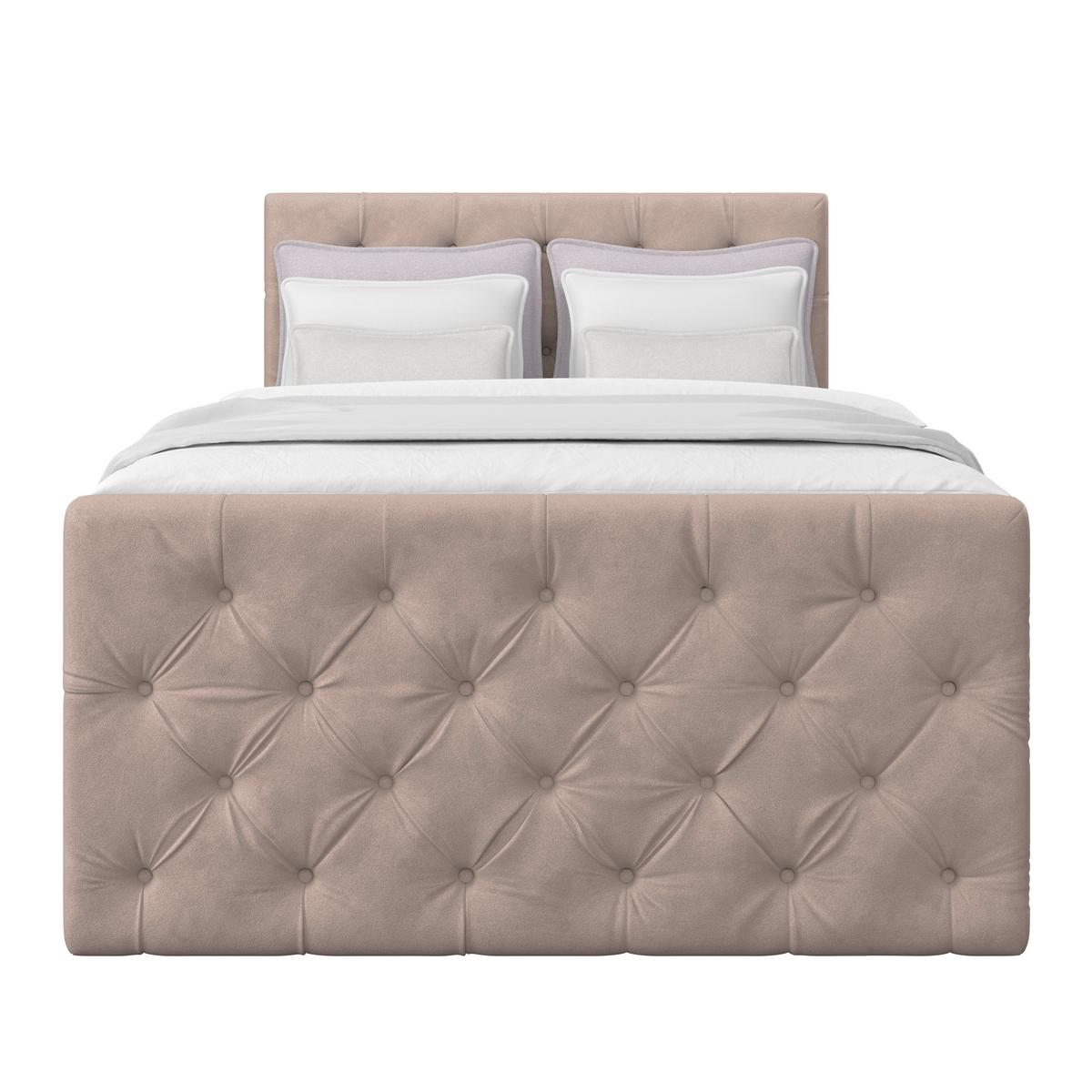 Boxspring Krevet Elio - bež/crna, Romantično / ladanjski, tekstil/plastika (140/200cm) - Modern Living