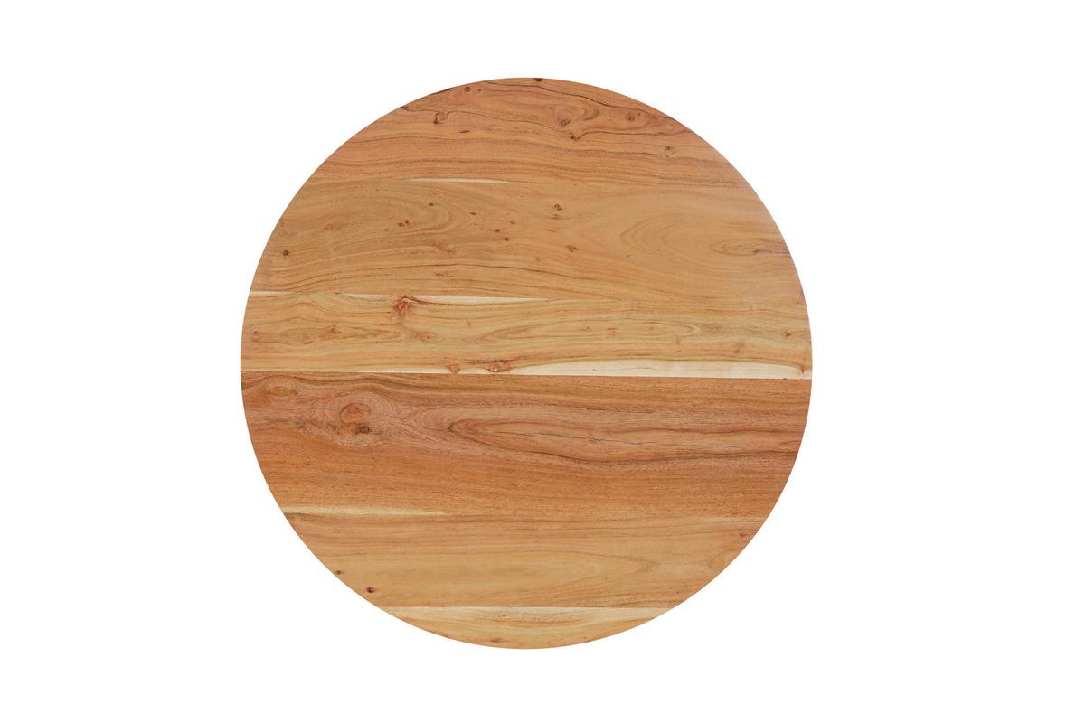 STÓŁ DO JADALNI MALLORCA - kolor akacjowy/czarny, Lifestyle, metal/drewno (80/80/76cm) - Stylife