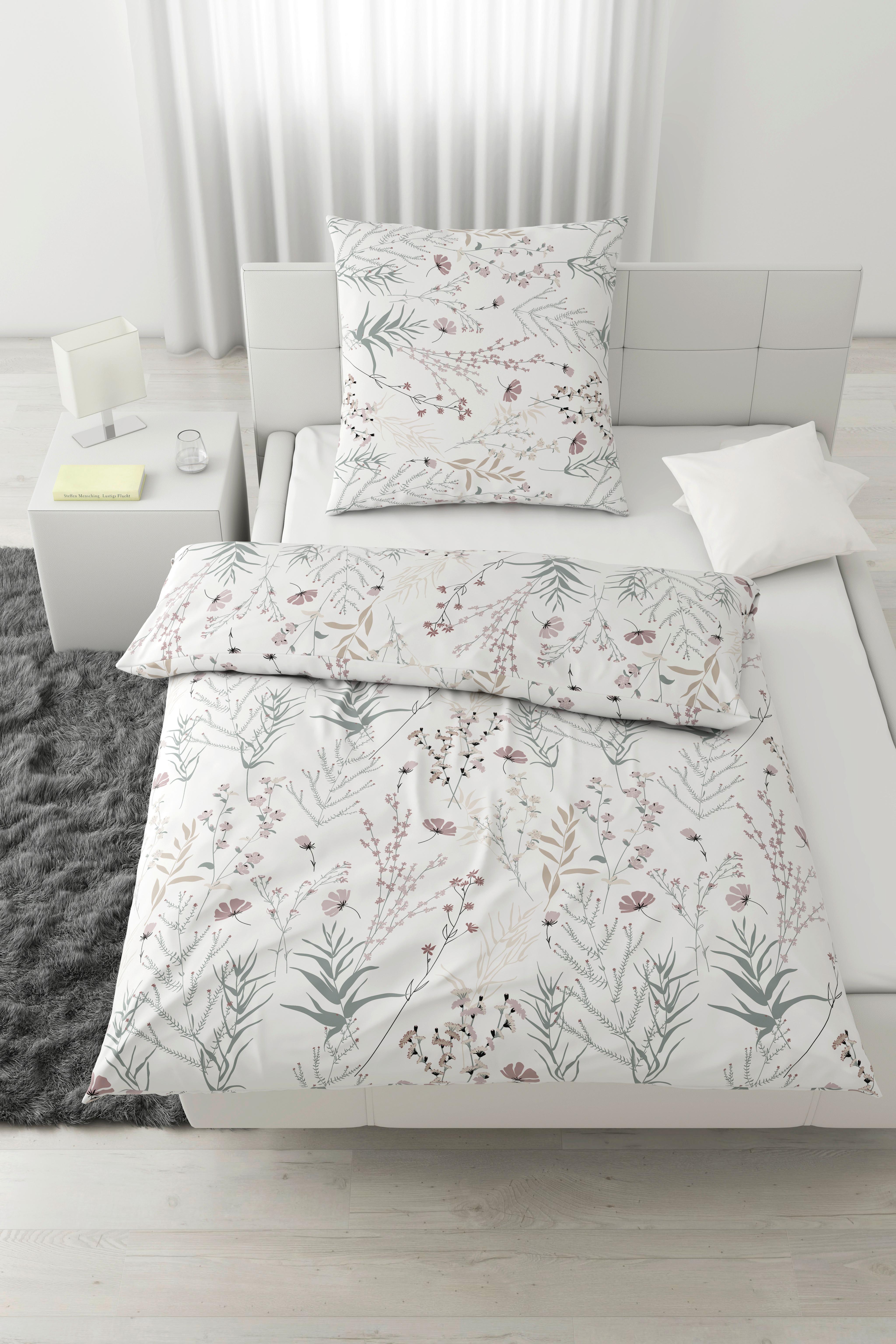 Bettwäsche Lina XL Weiß ca. 155x220cm - Weiß, KONVENTIONELL, Textil (155/220cm) - Mömax