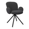 STOL MED ARMSTÖD JOSEA - mörkgrå/svart, Modern, metall/trä (64/85/63cm) - Bessagi Home