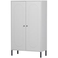 Garderobenschrank Xina Grau - Schwarz/Grau, Design, Holz/Metall (90/149/40cm) - Livetastic