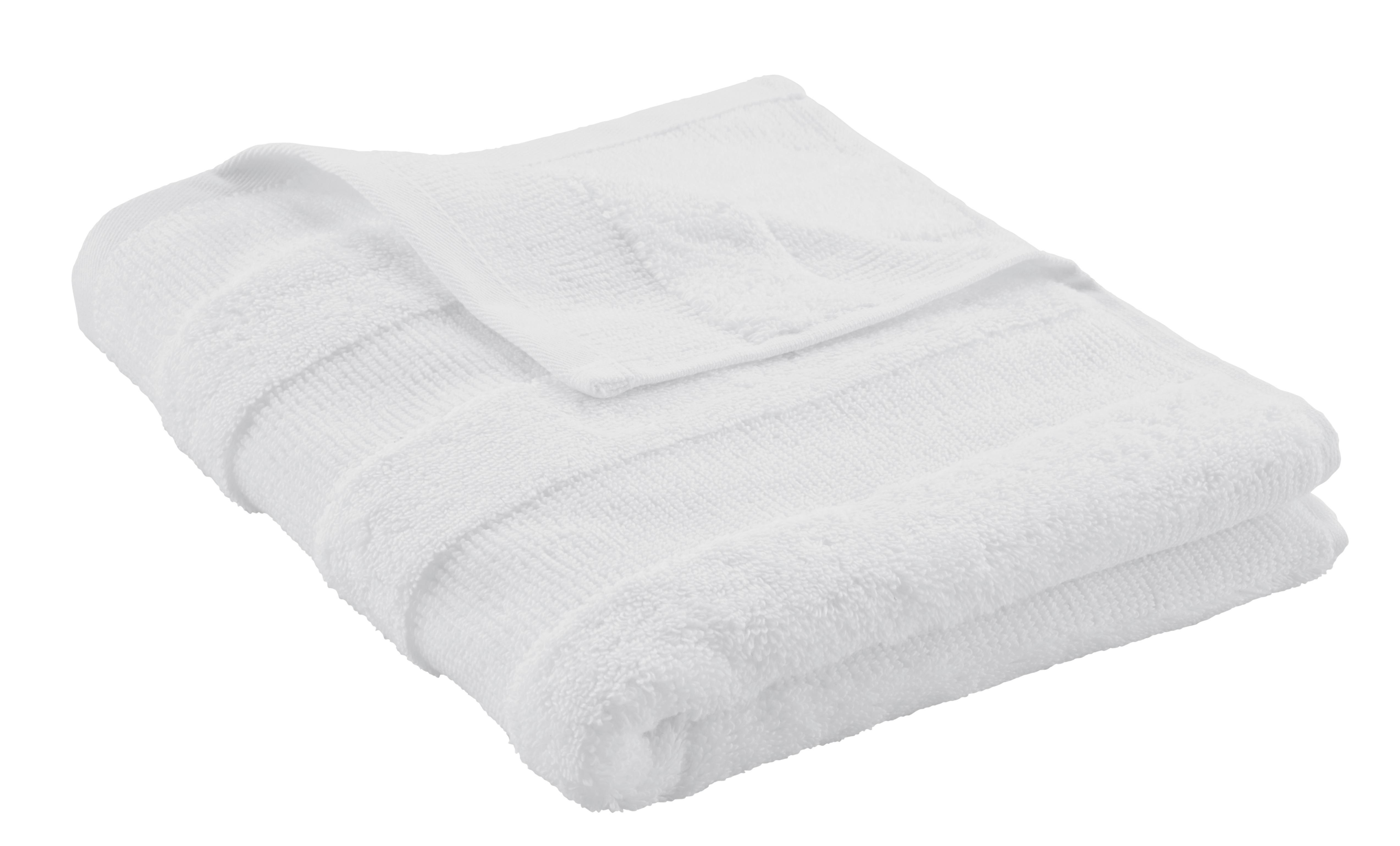 Handtuch Chris in Weiß ca. 50x100cm - Weiß, Textil (50/100cm) - Premium Living