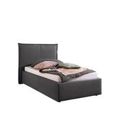 Polsterbett Stacey Anthrazit ca. 100x200 cm - Anthrazit/Schwarz, MODERN, Kunststoff/Textil (100/200cm) - Livetastic