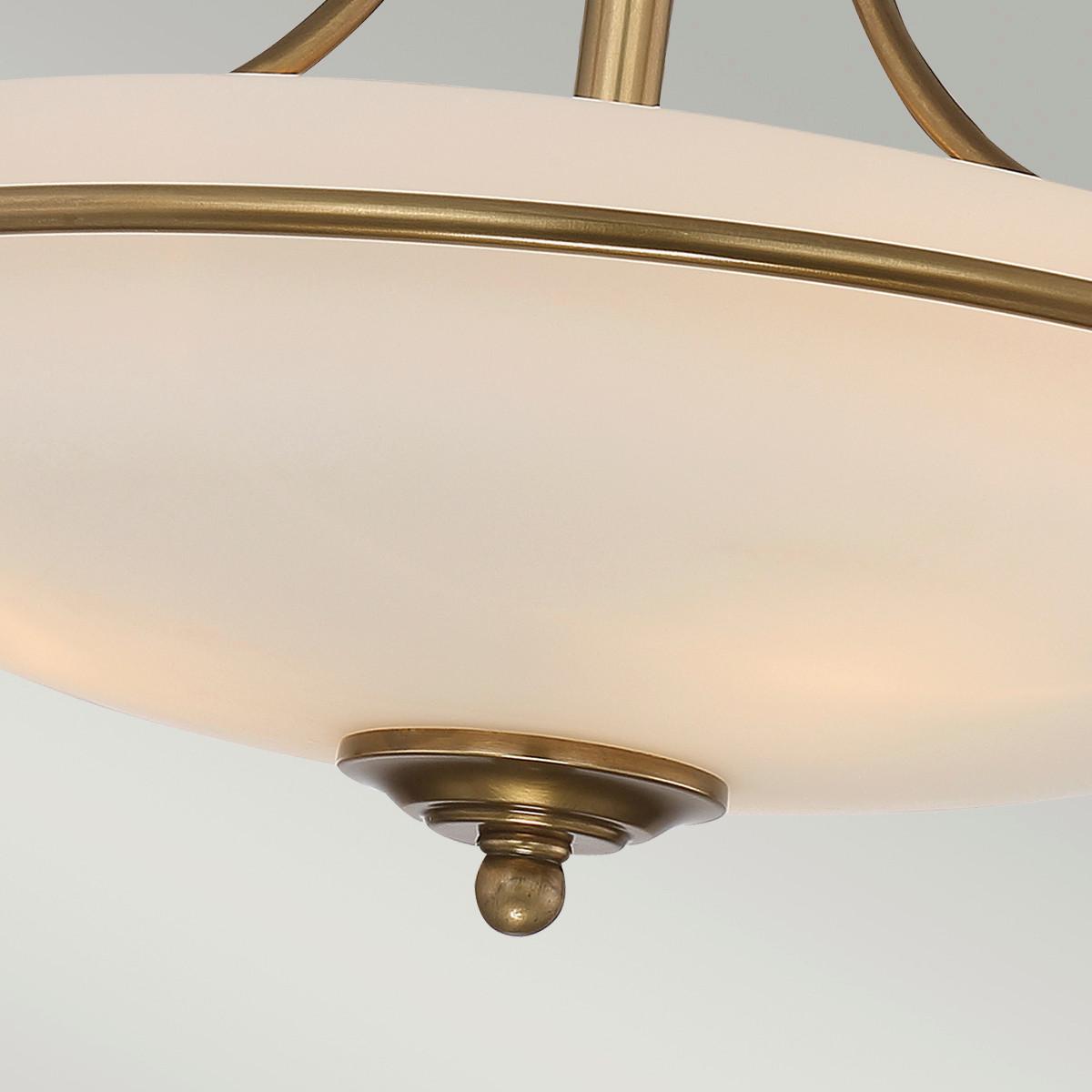 Stropna Svjetiljka Griffin - brončane boje/boje mjeda, Lifestyle, staklo/metal (42.2/30.1cm) - Elstead Lighting