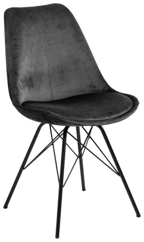 KRZESŁO ERIS - ciemnoszary/czarny, Trend, metal/tkanina (48,5/85,5/54cm) - Carryhome