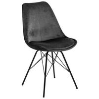KRZESŁO ERIS - ciemnoszary/czarny, Trend, metal/tkanina (48,5/85,5/54cm) - Carryhome