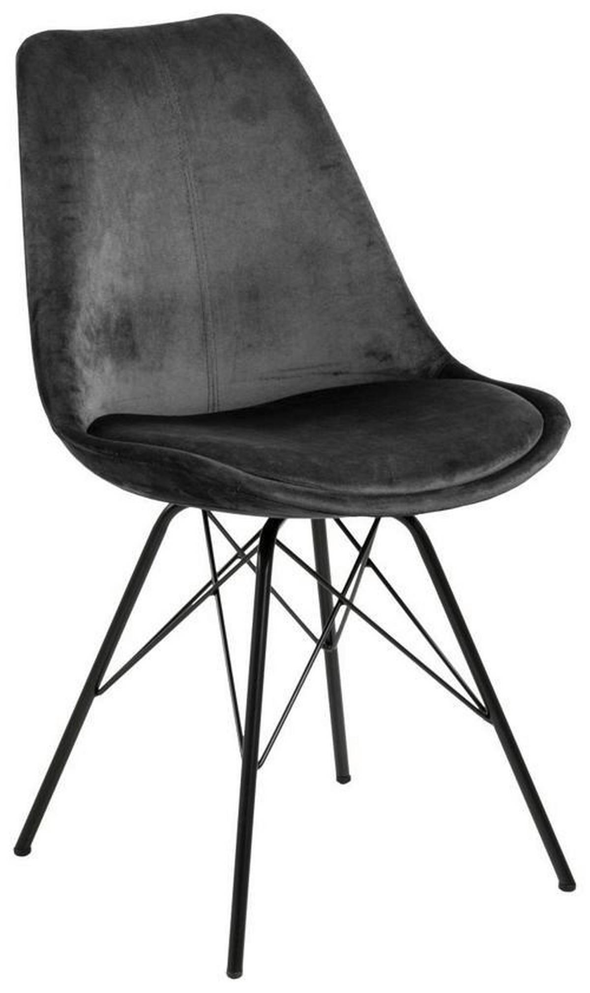 KRZESŁO ERIS - ciemnoszary/czarny, Trend, metal/tkanina (48,5/85,5/54cm) - Carryhome