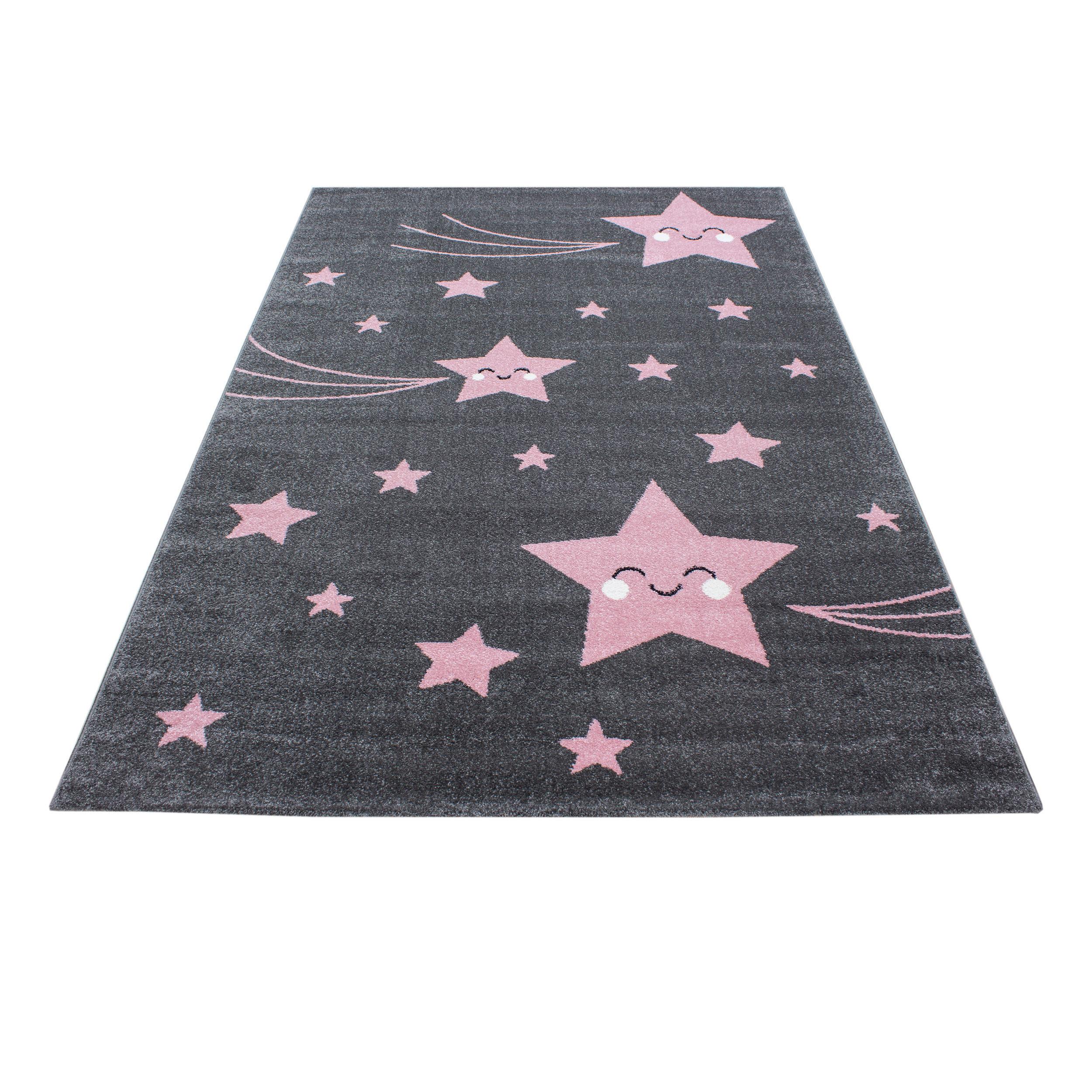 Kinderteppich Kids Grau/Pink ca. 120x170cm - Pink/Grau, Trend, Textil (120/170cm)