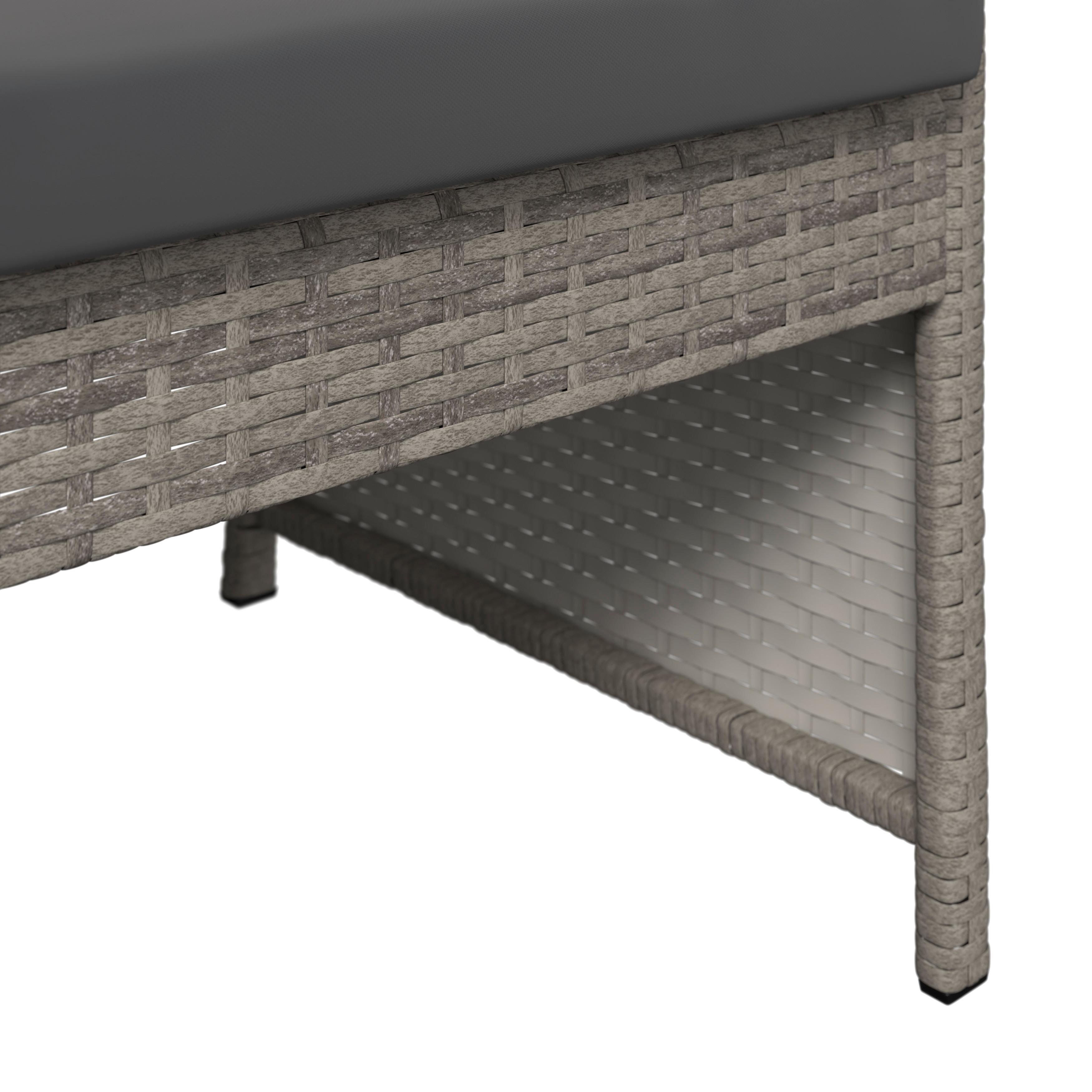 UTEMÖBLER SET MICHELLE 2 - klar/ljusgrå, Basics, metall/glas (62/107/76cm)