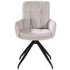 STOL MED ARMSTÖD NOVA - beige/svart, Modern, metall/textil (61/89/67cm) - Mömax