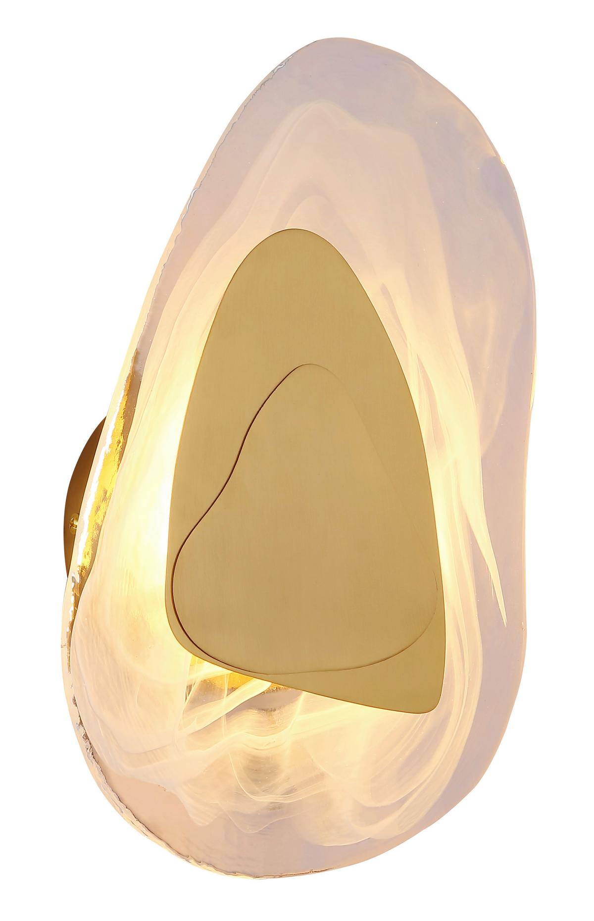 LED-WANDLEUCHTE 78411M DORSEY - Klar/Weiss, Design, Glas/Metall (20,3/31,5cm) - Globo