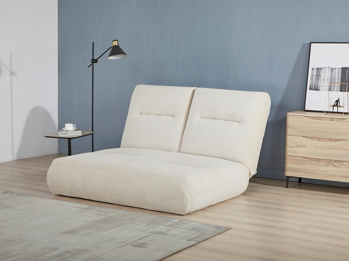 Zofa Luna, Bež, Funkcija Ležišča - bež, Design, tekstil (159/88/160cm) - Livetastic