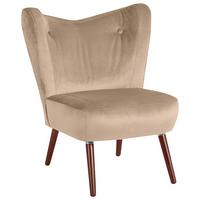 SESSEL SARI - Sandfarben/Nussbaumfarben, Design, Holz/Holzwerkstoff (70/86/69cm) - Max Winzer