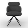 STOL MED ARMSTÖD KARO - svart, Modern, metall/textil (58/88/65cm) - Bessagi Home