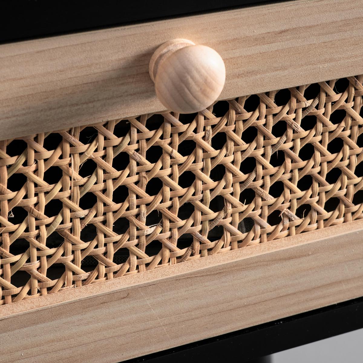 Beistelltisch Denis Hellbraun/ Schwarz MDF - Schwarz/Naturfarben, MODERN, Holz/Holzwerkstoff (40/30/54cm) - Bessagi Home