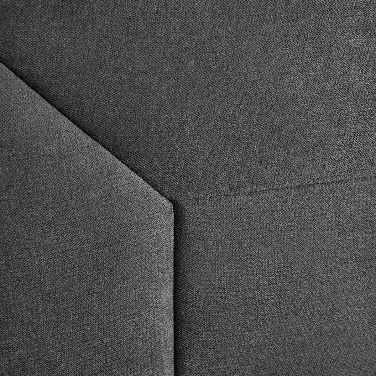 Boxspringbett Maja ca. 180x200 cm Grau mit Topper - Schwarz/Grau, Modern, Holz/Kunststoff (180/200cm) - Bessagi Home